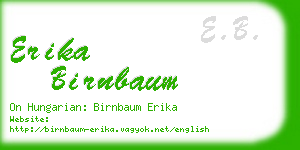 erika birnbaum business card